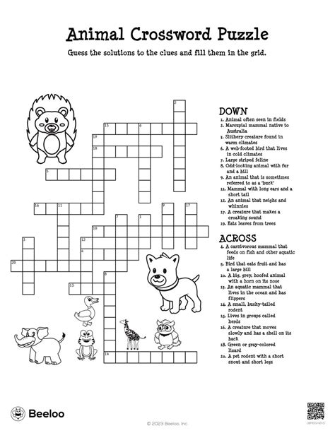 young animal crossword clue|More.